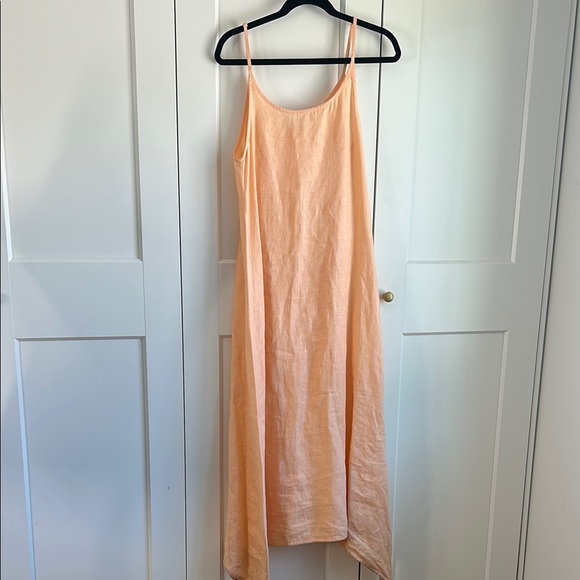Onia Peach Linen Maxi Dress | M - Picture 3 of 6